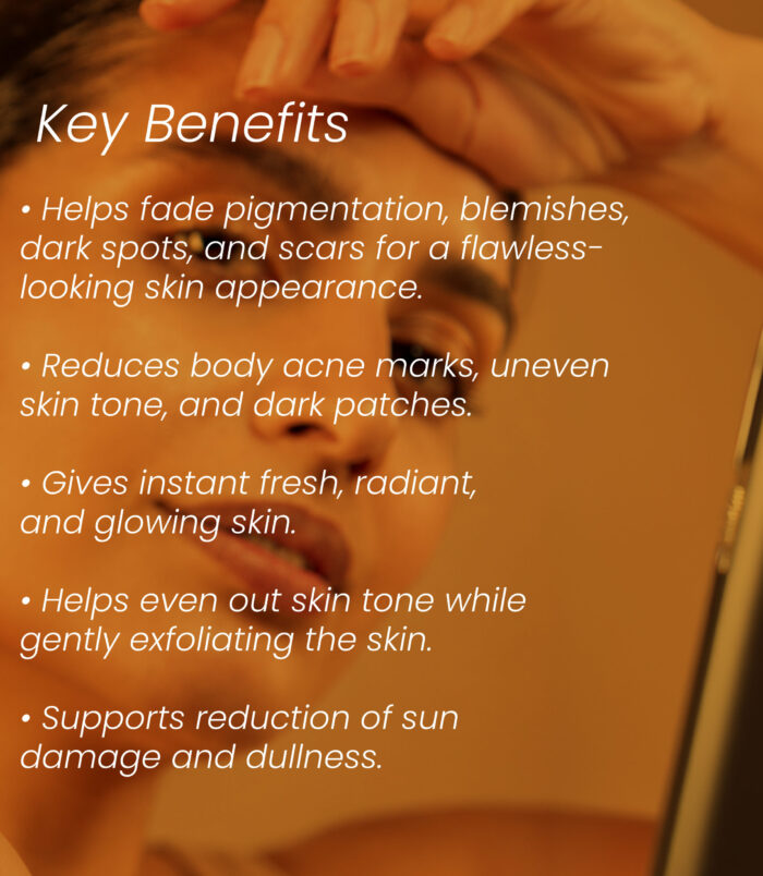 Benefits of Rihas Organica Anti Pigmentation Soap for brighter skin, reduced pigmentation, acne marks, dark spots, and improved skin tone