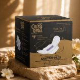 Organic anion sanitary napkin for soft absorbent care