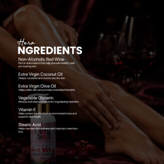Red Wine Body Lotion for smooth healthy skin Red Wine Body Lotion for smooth healthy skin