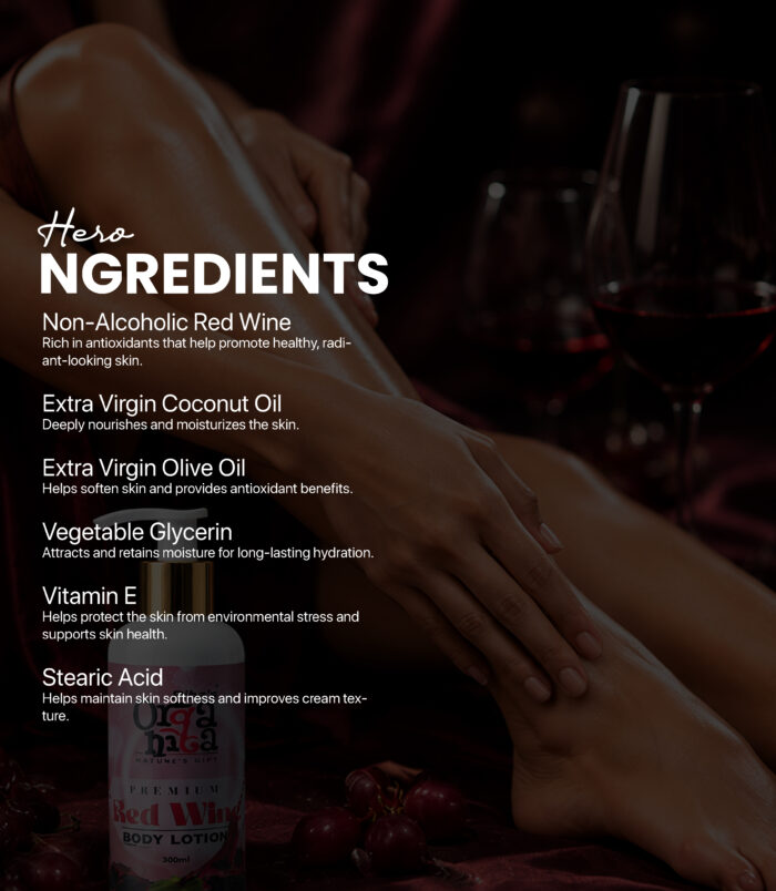 Red Wine Body Lotion for smooth healthy skin Red Wine Body Lotion for smooth healthy skin