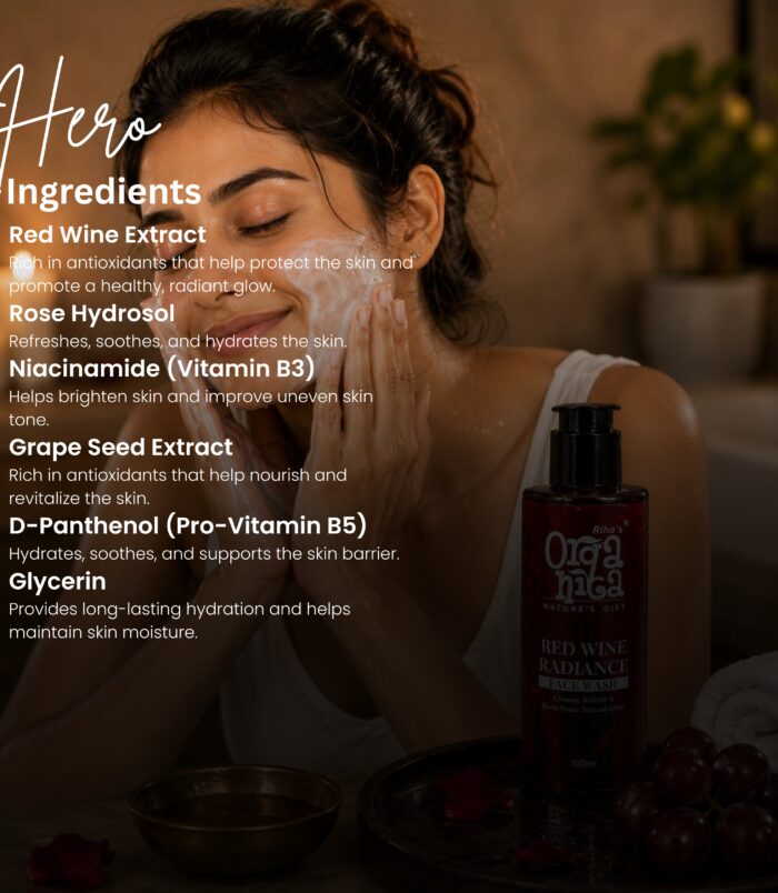 Red Wine Face Wash for smooth radiant skin Red Wine Face Wash for smooth radiant skin
